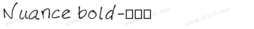 Nuance bold字体转换